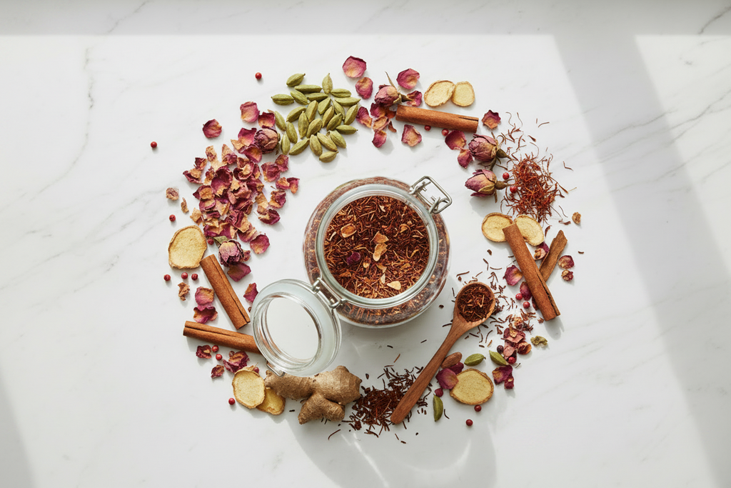 Saffron Rose Chai Loose Leaf Ingredients